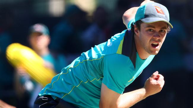 Travis Head during training at Adelaide Oval. Picture: Simon Cross.