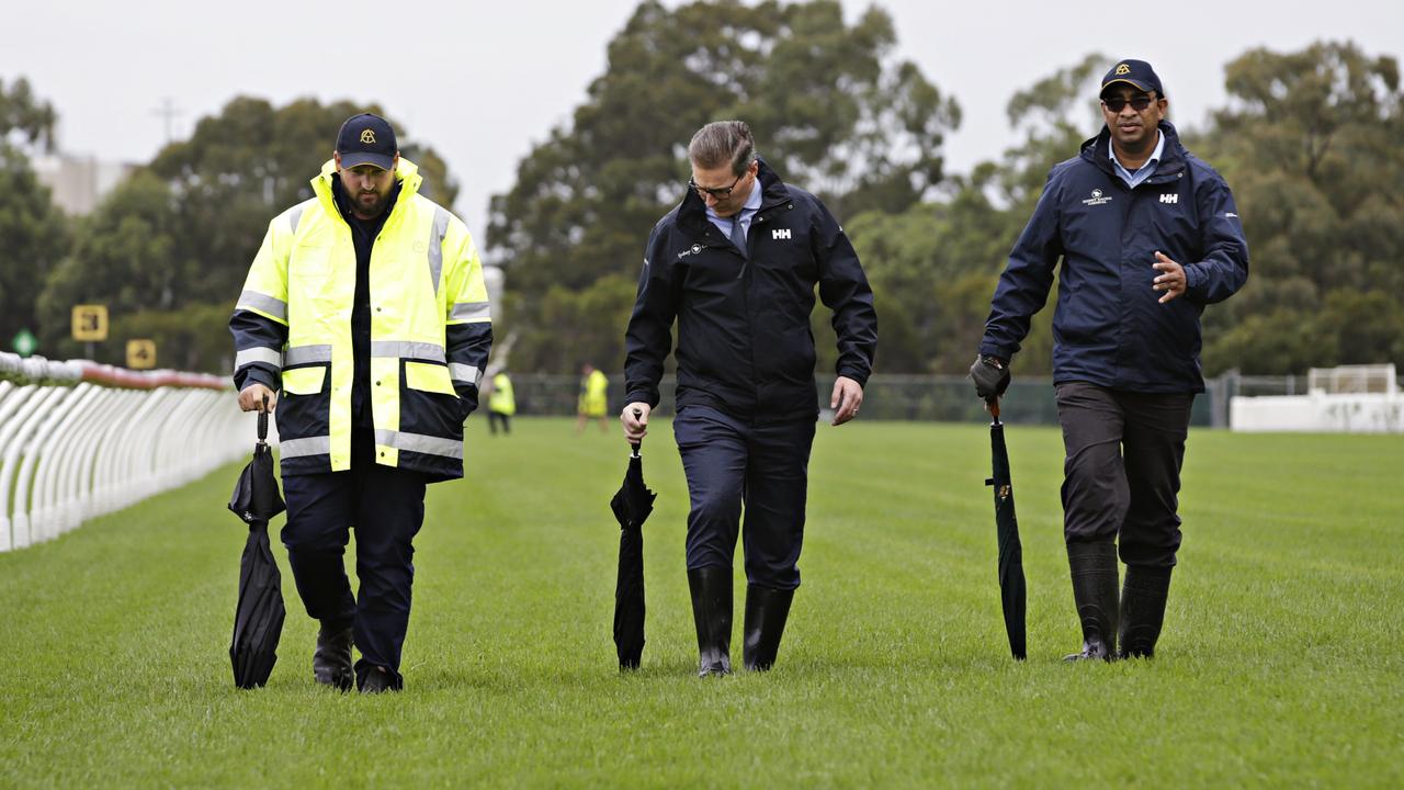 Stewards Walk the Track