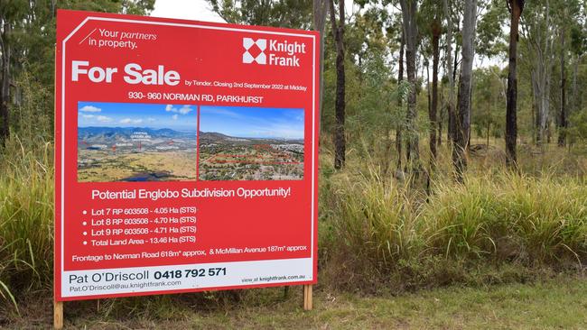 Land at 930-960 Norman Road, Parkhurst, has been listed for sale through Knight Frank Rockhampton. Picture: Aden Stokes