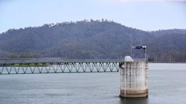 Hinze Dam on the Gold Coast after good recent falls. Picture: Nigel Hallett