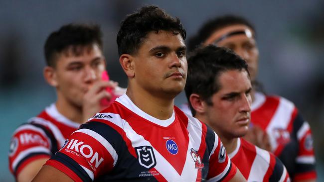 Latrell Mitchell would need to improve his fitness to play fullback for the Cowboys. Picture: Cameron Spencer/Getty Images