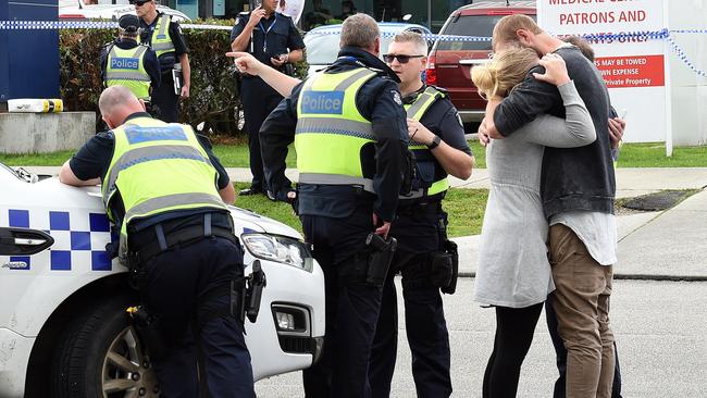 Cameron and Sarah Smith witnessed the incident and were overcome with emotion at news of the child’s death. Picture: Steve Tanner