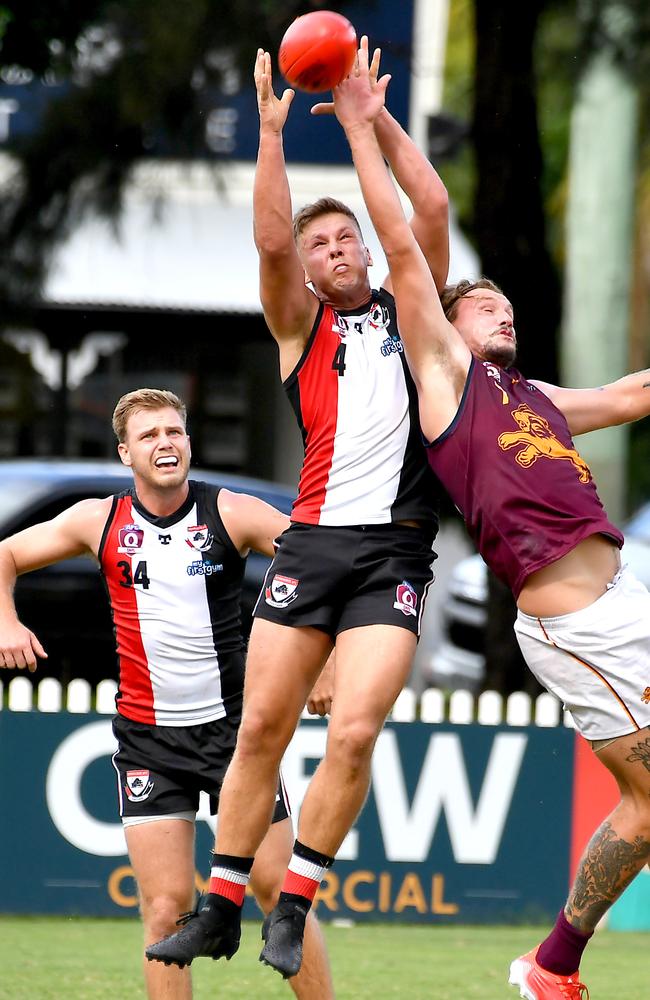 Morningside player Keegan Downie QAFL Morningside v Palm beach Currumbin Saturday April 9, 2022. Picture, John Gass