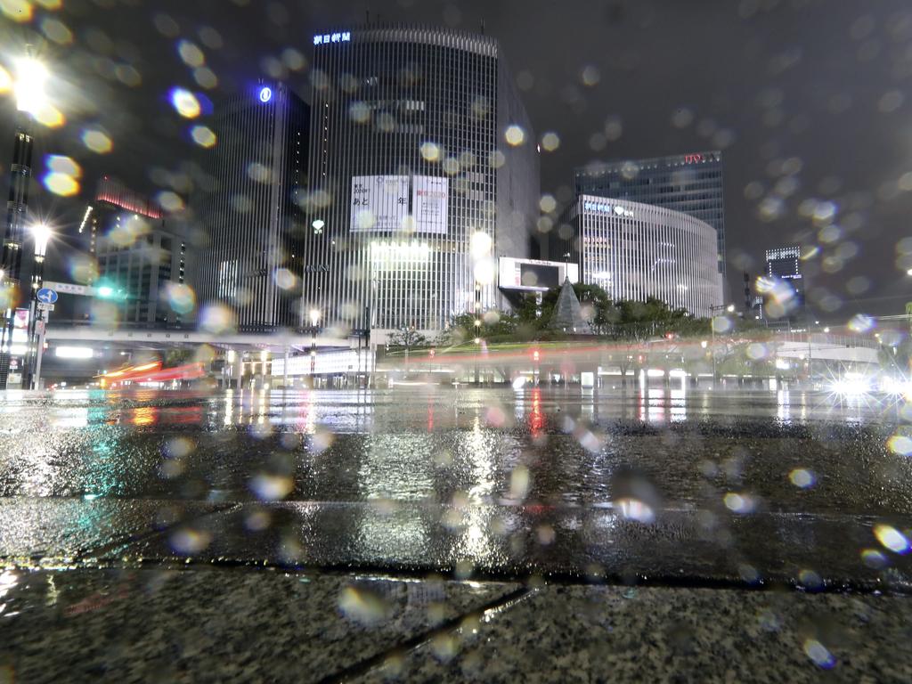 The normally bustling Ginza shopping district is deserted. Picture: AP