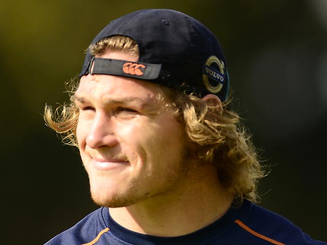 SYDNEY, AUSTRALIA - JULY 24: Michael Hooper of the Waratahs looks on during a Waratahs Super Rugby training session at Kippax Lake on July 24, 2014 in Sydney, Australia. (Photo by Brett Hemmings/Getty Images)