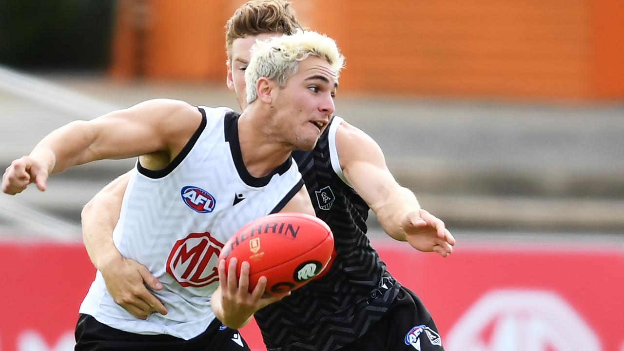 Boyd Woodcock impressed through the midfield for Port Adelaide’s SANFL side. Picture: Mark Brake/Getty Images