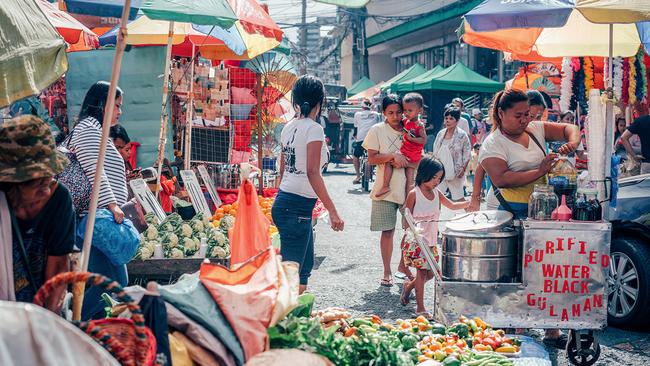 Baclaran street market in Manila.