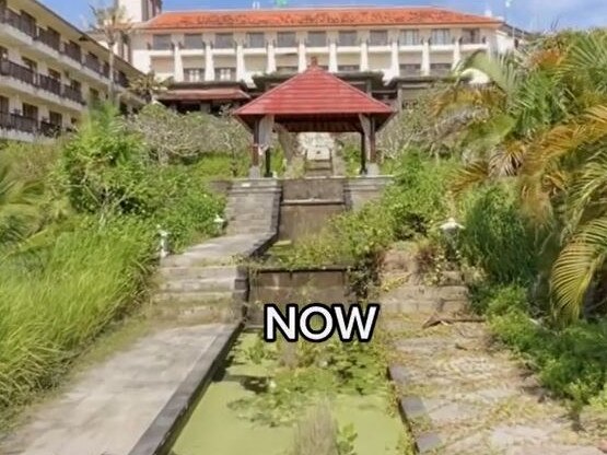 A tourist who filmed a once luxury resort in Bali said her “heart was beating like a drum” before she opened the doors to the now abanoned space.