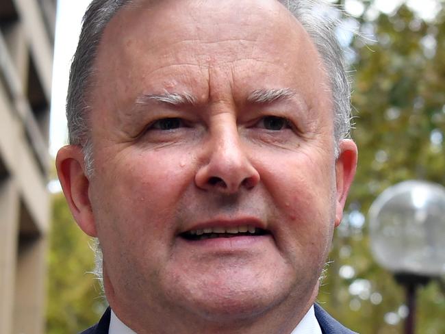 Federal Labor leader Anthony Albanese leaves the Supreme Court of NSW in Sydney, Thursday, February 20, 2020. Obeid, 76, his 50-year-old son Moses, and former NSW ministerial colleague Ian Macdonald, 70, have pleaded not guilty over an alleged coalmining conspiracy between 2007 and 2009. (AAP Image/Joel Carrett) NO ARCHIVING