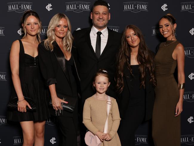 Bredan Fevola with wife Alex and children Leni, Lulu, Tobi and Mia (L to R).