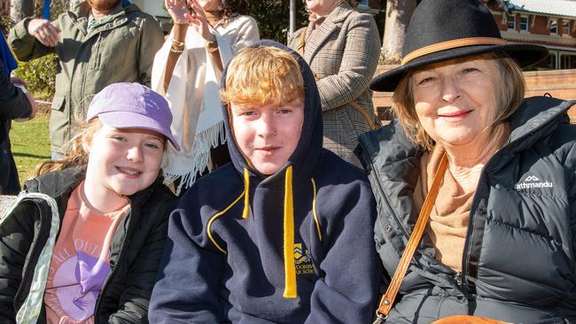 Zara and Tom Dampney with Regan Cass. Toowoomba Grammar School and Downlands College rugby. The annual O'Callaghan Cup was held at Toowoomba Grammar. Saturday August 19, 2023