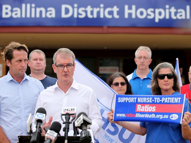 Labor leader Michael Daley has promised more funding for hospitals. Picture: Nathan Edwards