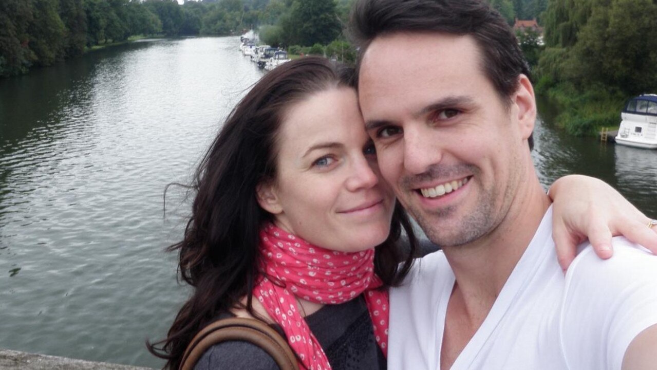 Melle Stewart with her husband Ben Lewis. Picture: GoFundMe