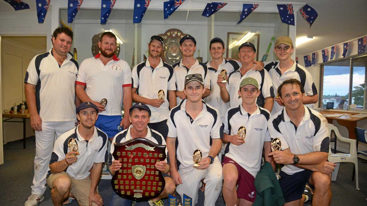 PREMIERS: A-grade cricket premiers Maryvale Condamine (back, from left) Dave Walker, Rob Deveraux, Jason Steketee, Kieran Bourke, Tom Bourke, Kevin Bourke, Joe Gordon, (front) Andrew Ryan, captain Paul Bourke, Mitch Bourke, Pat Gordon and Michael Bourke. Picture: Gerard Walsh