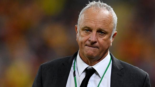 Socceroos coach Graham Arnold is seen during the International friendly match between Australia and the Korea Republic at Suncorp Stadium, in Brisbane, Saturday, November 17, 2018. (AAP Image/Darren England) NO ARCHIVING, EDITORIAL USE ONLY