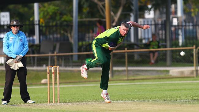 Pictured: Brenton Edwards. Rovers v Barron River at Griffiths Park. Cricket Far North 2024. Photo: Gyan-Reece Rocha.