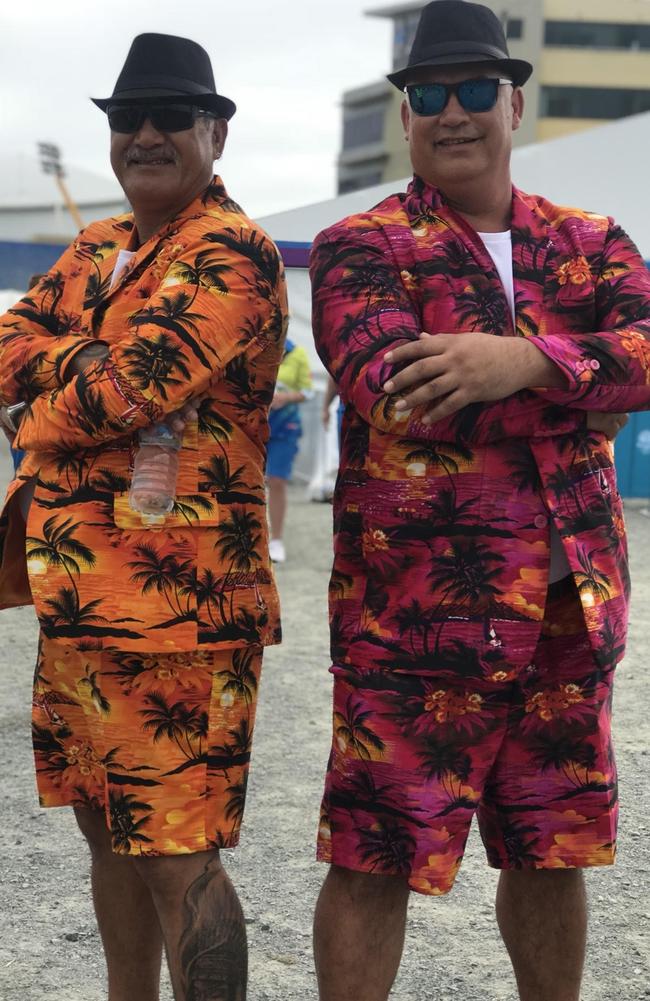 Tropical blues brothers Wilson Tioke and Cheyenne Robb.