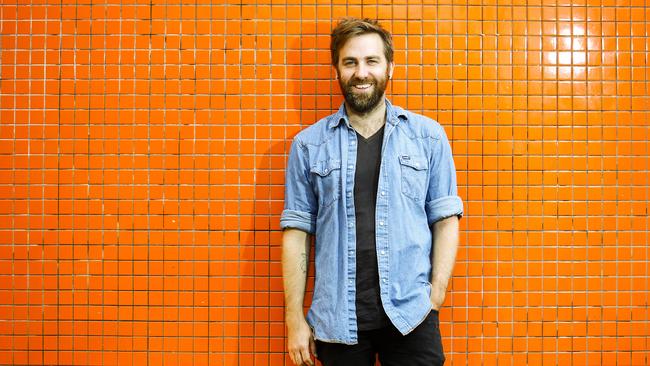 Family album ... Josh Pyke enlisted his oldest son Archer to chant on his new album. Picture: Justin Lloyd