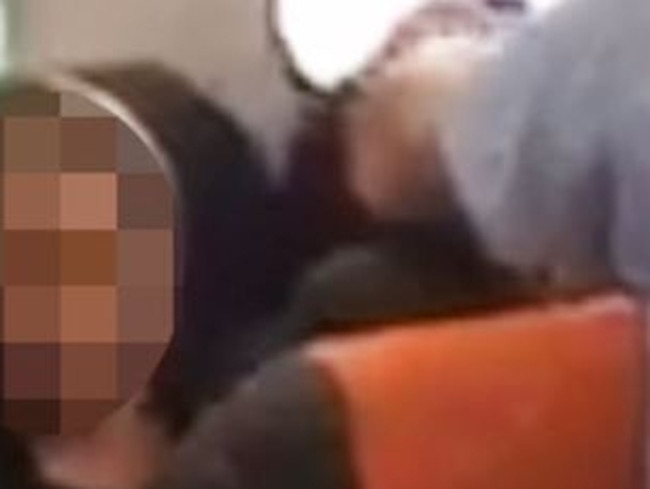 Passengers were left terrified after a man began screaming we are going to die. Picture: Screengrab