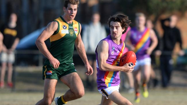 St Bedes’ James Sziller looks for support. Picture: Chris Eastman.