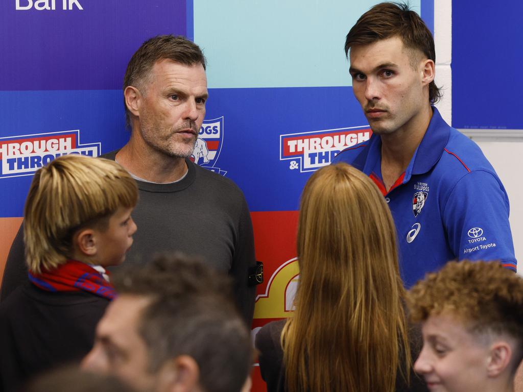 Luke Darcy said it became uncomfortable having to call his son’s games. Picture: Michael Klein
