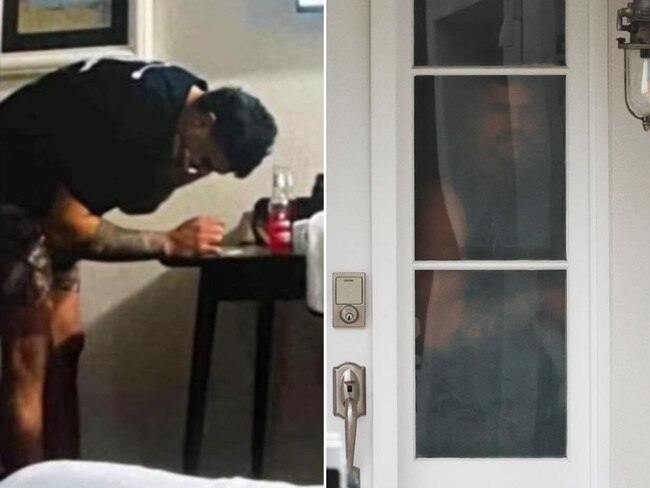 Latrell Mitchell spotted amid white substance photos.