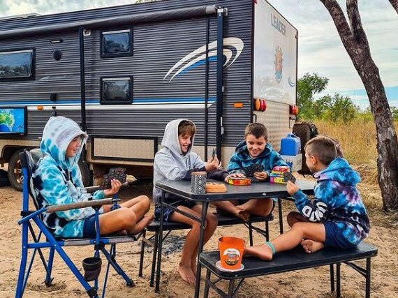 The Urech-Wright boys enjoy travelling with their parents. Picture: @4boysandacaravan