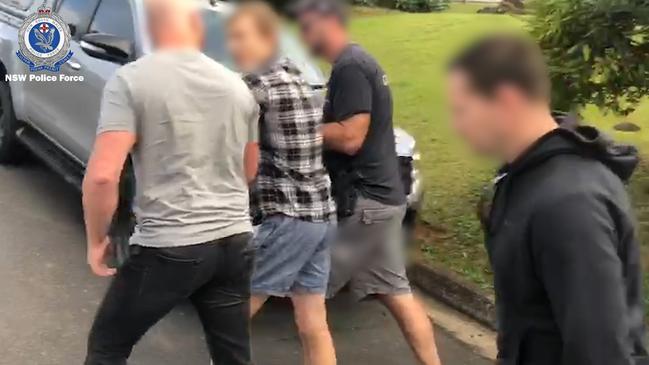 Detectives arrested three people over the alleged armed break and enter at Brunswick Heads.