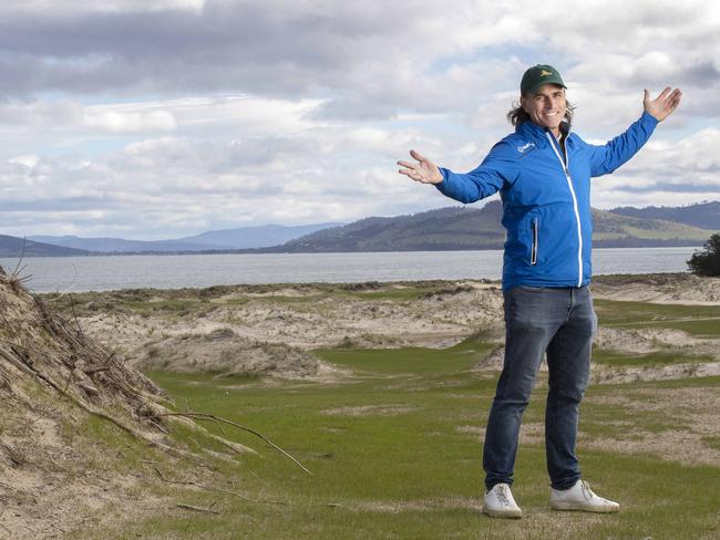 Golfer Mathew Goggin at the Seven Mile Beach Golf Course that is under construction. Picture: Chris Kidd