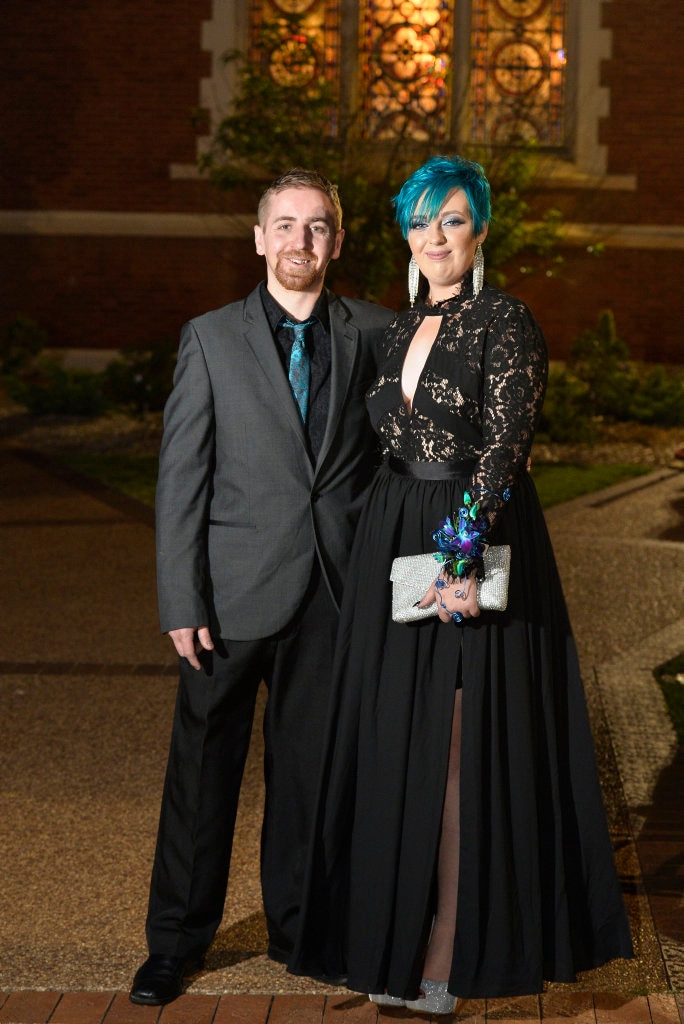 Maxx Turpin partners graduate Krystal Clayton to Toowoomba Flexi School formal at Empire Theatres, Thursday, November 9, 2017. Picture: Kevin Farmer