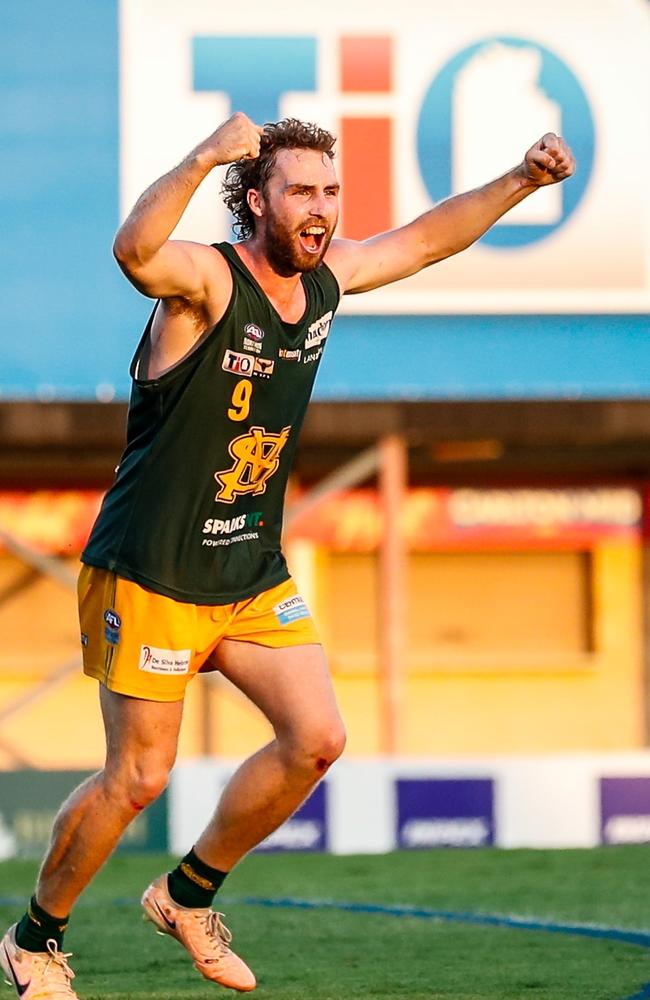 St Mary's captain Dylan Landt has had a stellar start to the 2023-24 NTFL season. Picture: Celina Whan / AFLNT Media