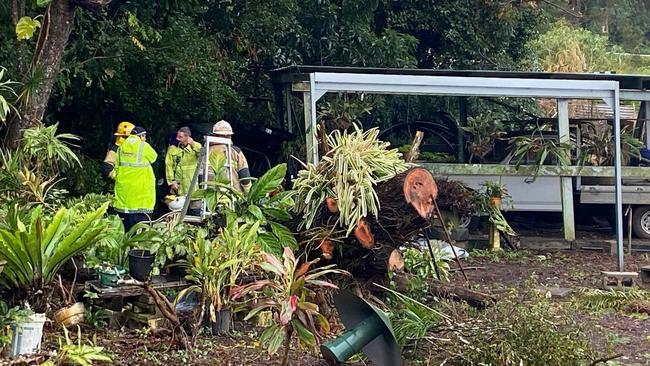 Emergency services on the scene of July 12’s fatal crash at Woombye which took Nazma Khan’s life. Picture: Patrick Woods