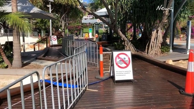 South Bank lagoon is empty!