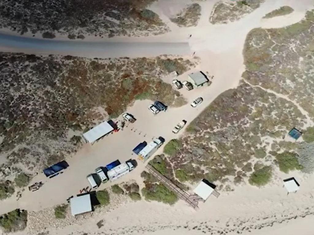 WA police drone footage of the camp ground where Cleo went missing. Picture: WA Police