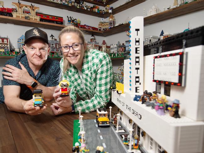 MELBOURNE AUSTRALIA - OCTOBER 19TH 2023 : Chris and Daniel are selling their waterfront home in Newport. They are upsizing so that Chris can have a bigger room for her constantly growing lego collection, worth more than $100,000. PICTURE : Nicki Connolly