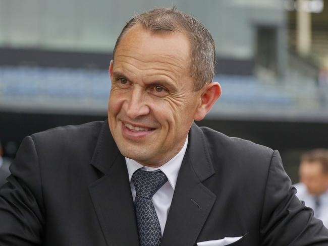 SYDNEY, AUSTRALIA - FEBRUARY 27: Chris Waller smiles after winning race 8 the Heineken Handicap during Sydney Racing at Royal Randwick Racecourse on February 27, 2021 in Sydney, Australia. (Photo by Jenny Evans/Getty Images)