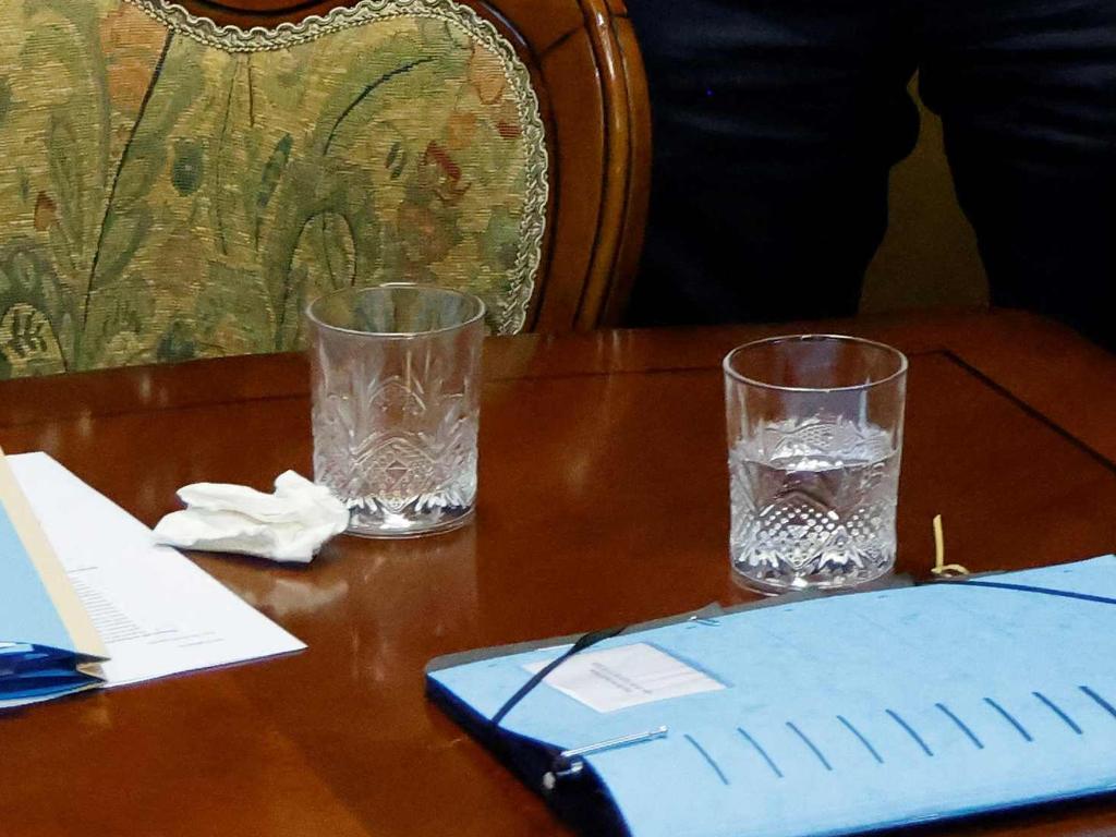 The white object at the centre of the speculation. Picture: Ludovic Marin/POOL/AFP