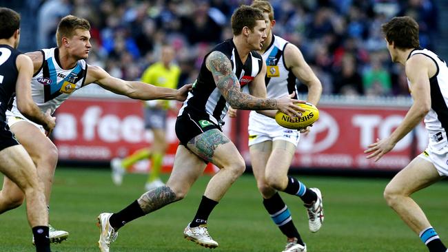 Dayne Beams dominated for the Pies. Picture: Wayne Ludbey