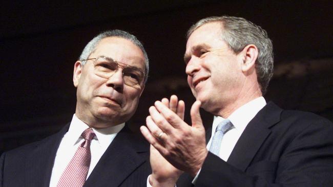 General Powell with George W. Bush in 2000. Picture: AFP