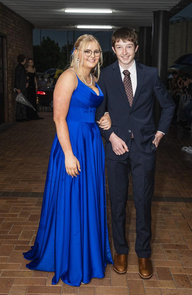 Georgia Ryan partners Max Williamsson to the Toowoomba Grammar School formal at Rumours International, Wednesday, November 13, 2024. Picture: Kevin Farmer