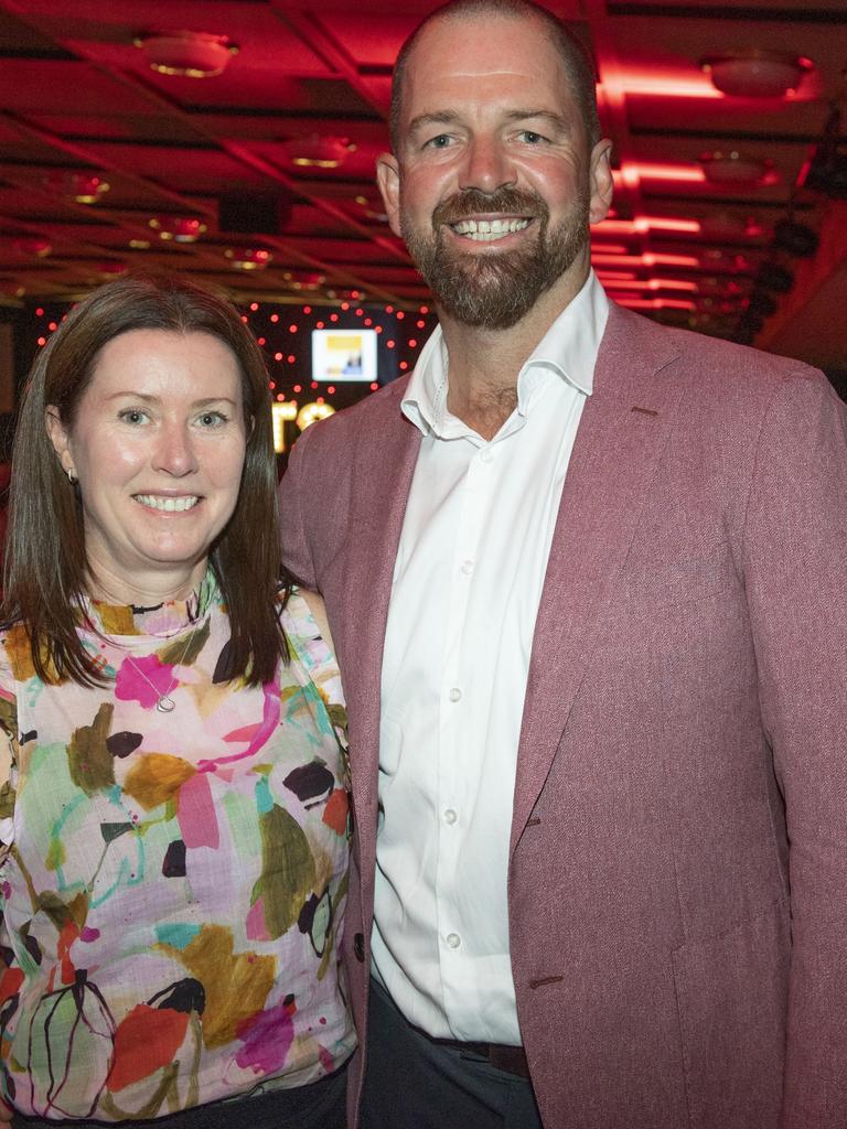 Kellie and Mark Alexander at the Sports Darling Downs Sports Stars of the Year dinner. Picture: Nev Madsen.