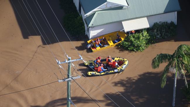 Lismore during the floods. Picture: Nigel Hallett