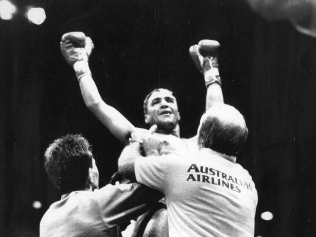 Fenech was known as the Marrickville Mauler at his peak, seen here in 1987. Picture: Supplied