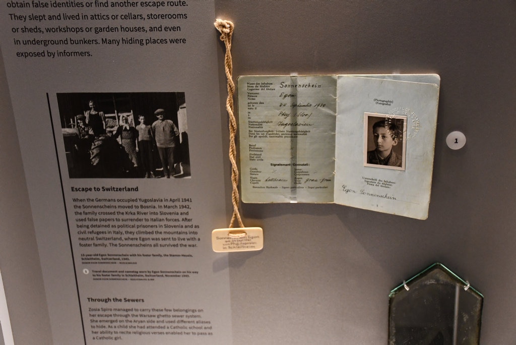 The museum details the ways Jews try to escape or hide from the Nazis. Picture: Mark Furler