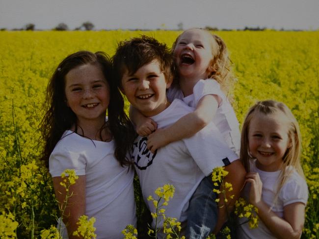 Thomas siblings Abbey (left), Josh, Ella and Meg.