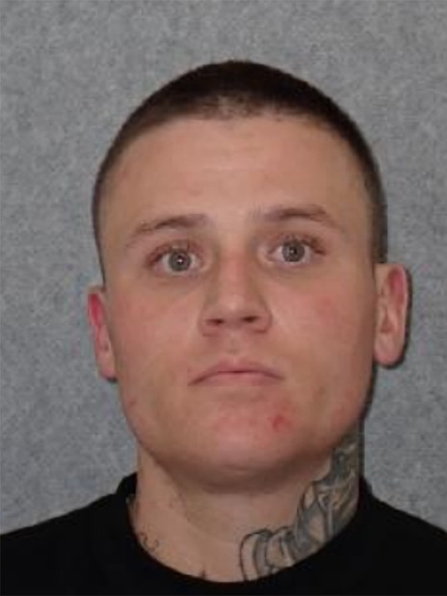 Wanted man Aaron McCarthy was arrested on Thursday night after a police chase aross Adelaide. Picture: SA Police