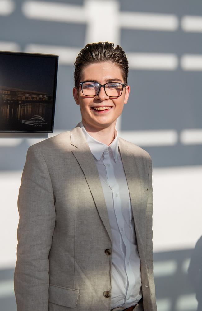 Eli Bacher at the Year 12 School formals of Darwin High School at Darwin Convention Centre, Darwin. Picture: Pema Tamang Pakhrin.