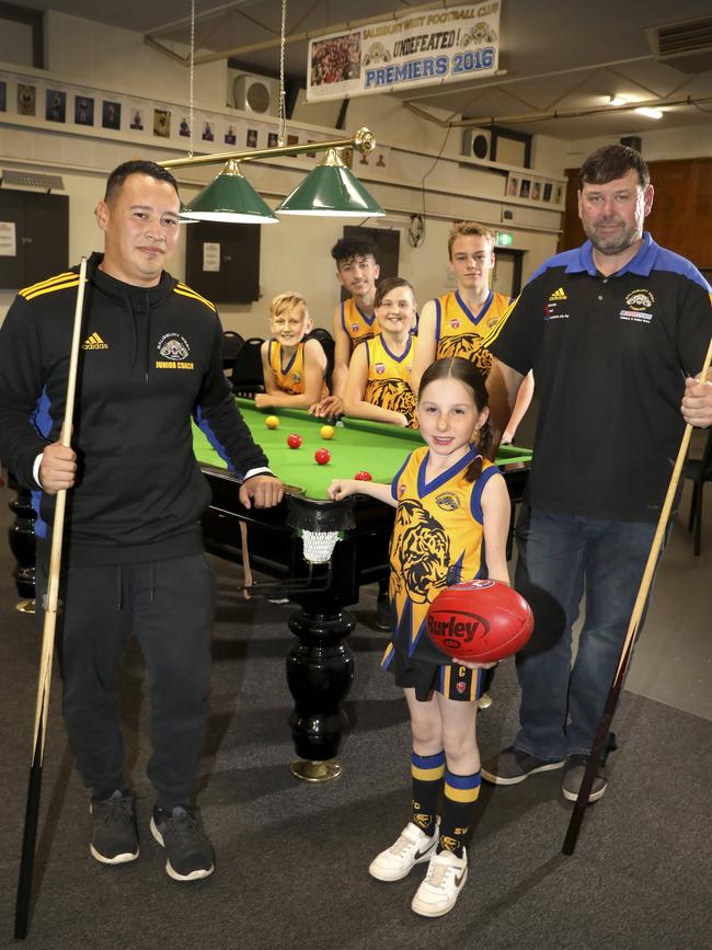 Salisbury West Football Club president Matthew Bates (right) said the Tigers will not survive much longer without senior football. Picture: Dean Martin