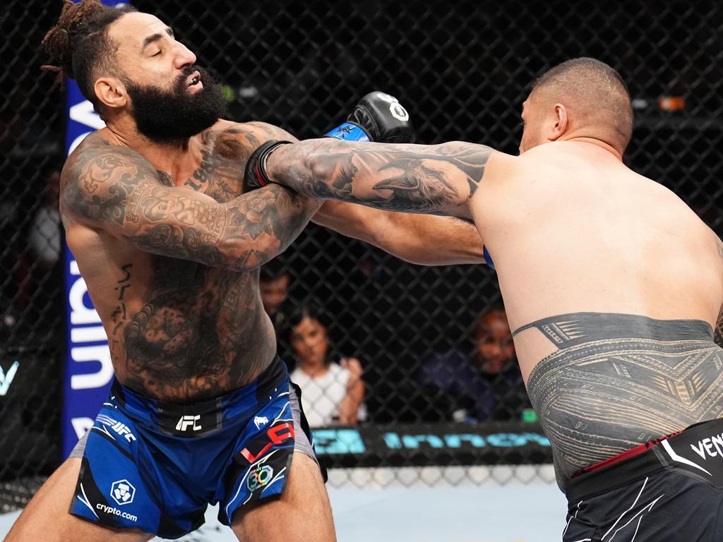 Justin Tafa scored a huge one-punch knockout of Austen Lane at UFC 293 in Sydney last September. Picture: Chris Unger/Zuffa LLC via Getty Images