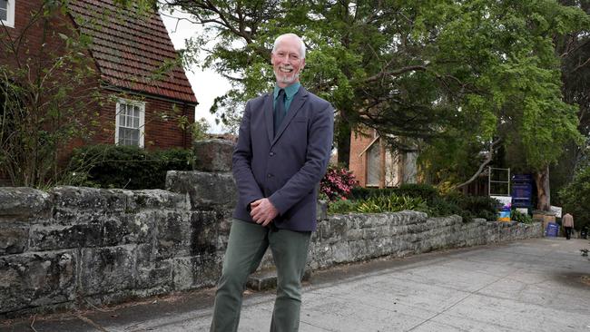 Rev Ross Nicholson at St Alban’s Anglican Church grounds in Epping. Picture: Chris Pavlich